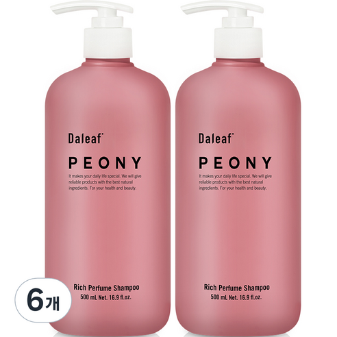 달리프 피오니 리치 볼륨 탈모 완화 퍼퓸 샴푸, 6개, 500ml
