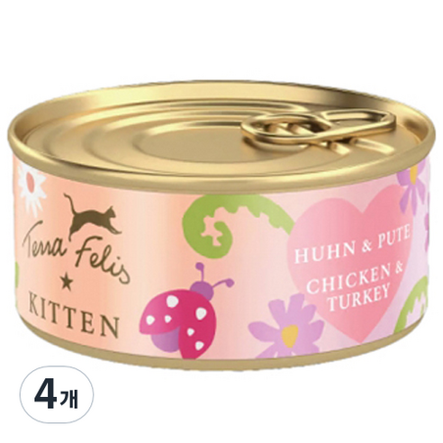 테라펠리스 고양이 키튼, 칠면조 / 치킨, 70g, 4개