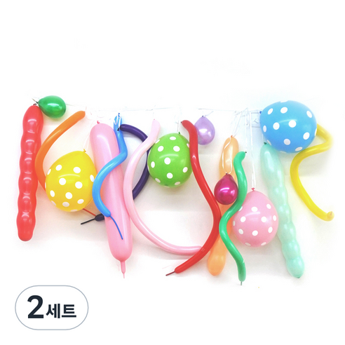 필레오 DIY요술풍선 가랜드 세트, 레인보우, 2세트