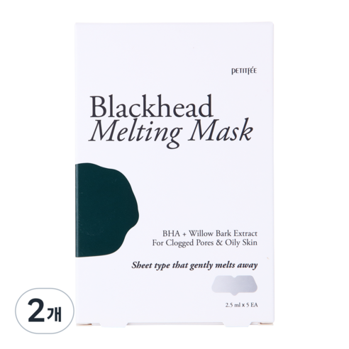 쁘띠페 블랙헤드 멜팅 마스크 12.5ml, 5개입, 2개