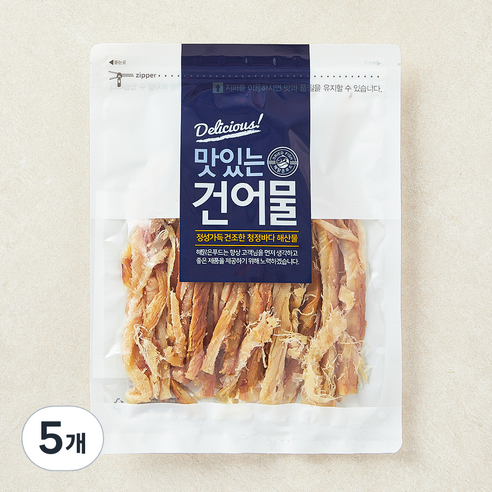 해맑은푸드 바베큐 조미오징어, 5개, 200g