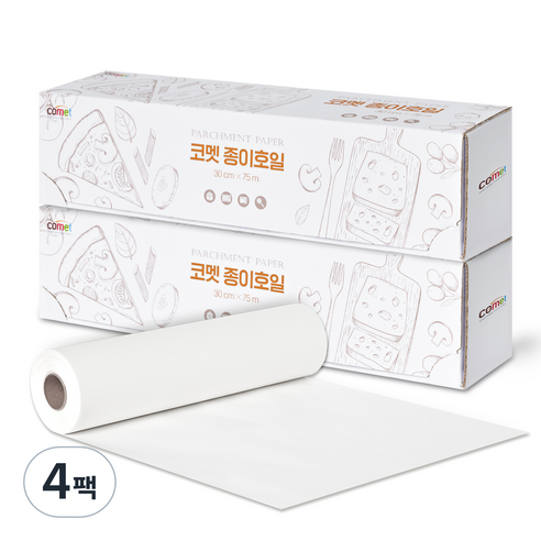 코멧 국내생산 종이호일, 75m, 1개입, 4개