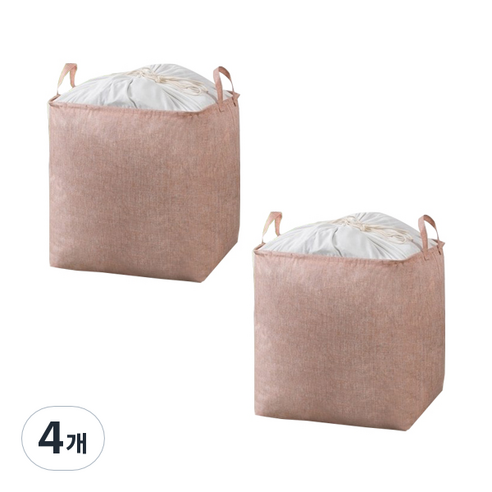 러브트리스 대용량 이불 수납포켓 100L, 디자인4(핑크), 4개