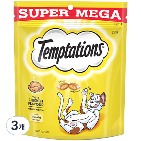 템테이션 맛있는 고양이캔 닭고기맛 350g, 3개
