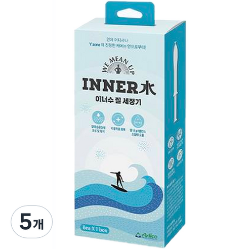 이너수 Y존케어 의료기기 질세정기 8개입, 13.6g, 5개