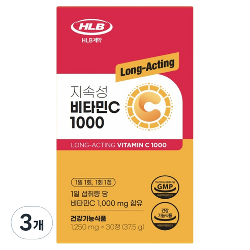 에이치엘비 지속성 비타민C 1000 37.5g, 3개, 30정