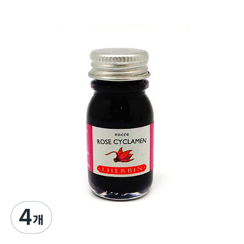 제이허빈 미니잉크10ml, 66 로즈시크라엠 레드바이올렛, 4개