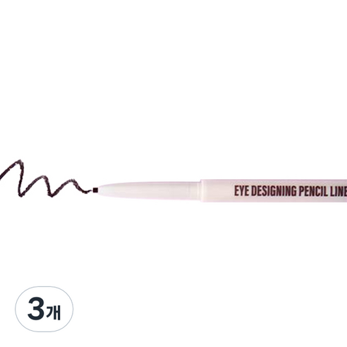 블랙루즈 아이 디자이닝 펜슬 라이너, PL001 우드블랙, 3개