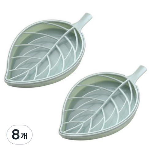 하이엉클 파스텔 나뭇잎 비누 받침대, 블루, 8개