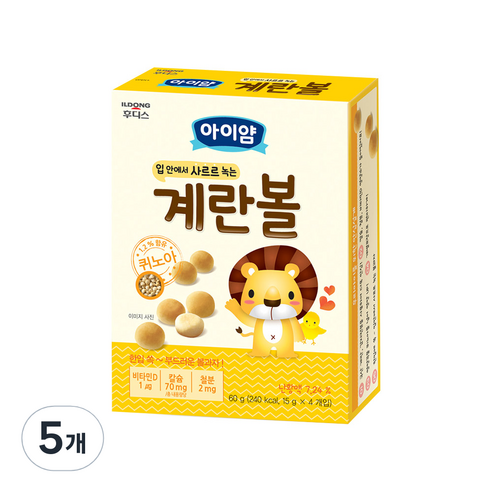 일동후디스 아이얌 볼과자 60g, 계란맛, 5개