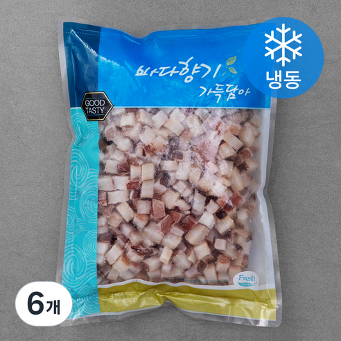 오징어 다이스 (냉동), 500g, 6개
