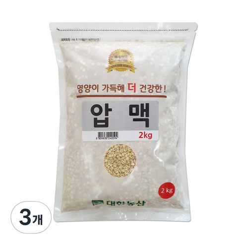 대한농산 압맥, 2kg, 3개
