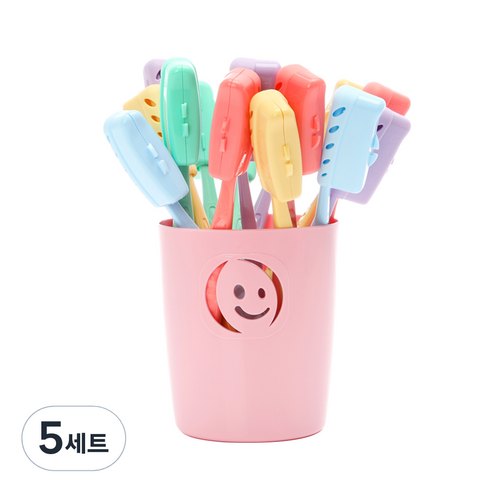 왕타 칫솔 바스켓 앤 커버 10p + 걸이 5p + 칫솔10p + 바구니 랜덤 발송, 10개입, 5세트