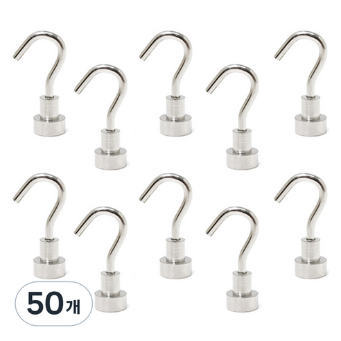 네오디움 후크 고리자석 12mm TJ10T, 실버, 50개