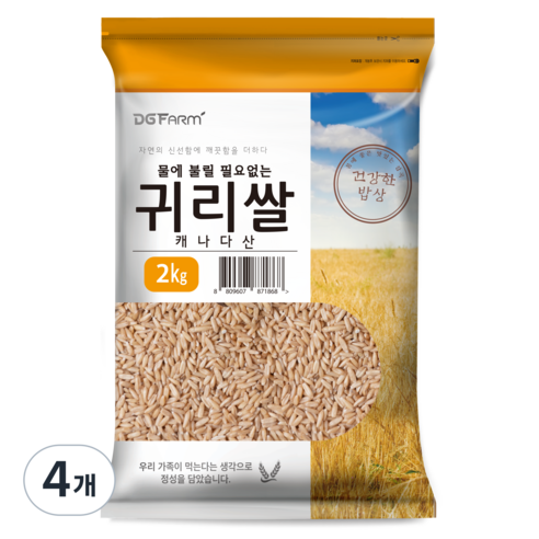 대구농산 불릴필요없는 귀리쌀, 2kg, 4개
