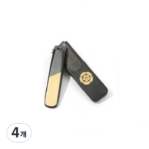 제이케이네트웍스 일본 니켄 무사 손톱깎이, 블랙(오다 노부나가), 4개