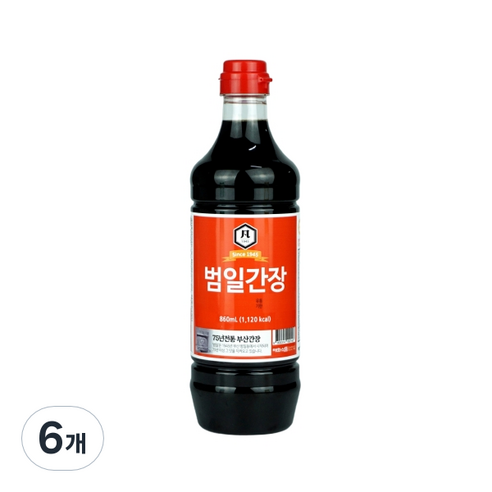 범일 간장, 6개, 860ml