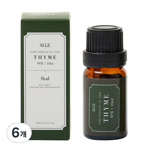 알레 퓨어 에센셜 오일 백프로 타임, 10ml, 6개