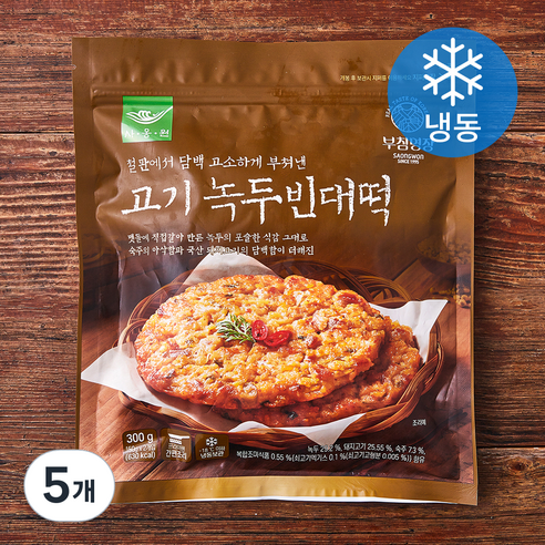 부침명장 사옹원 고기 녹두빈대떡 2개입 (냉동), 300g, 5개