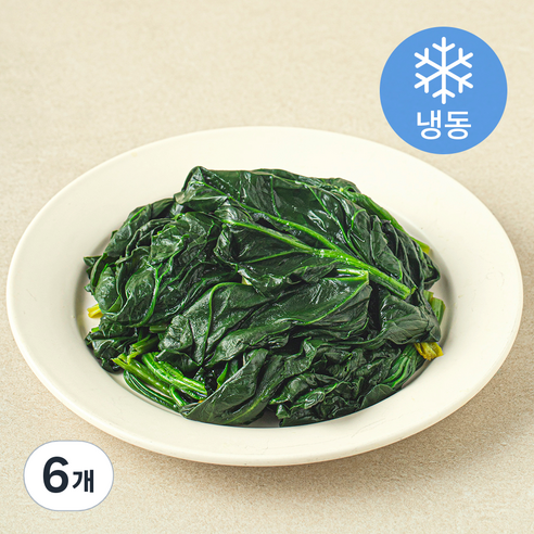 나물투데이 국내산 데친 시금치 (냉동), 6개, 250g