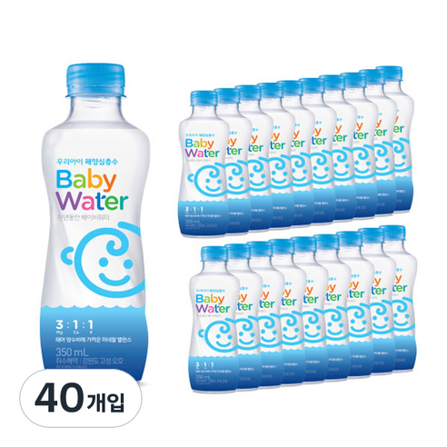 천년동안 베이비워터 350ml, 40개입