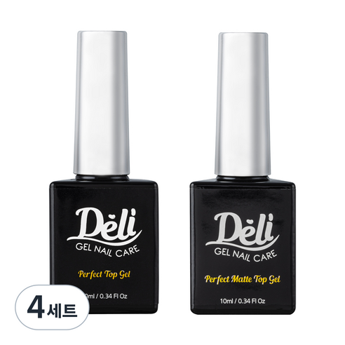 델리뷰티 퍼펙트 탑젤 10ml + 매트 탑젤 10ml, 4개