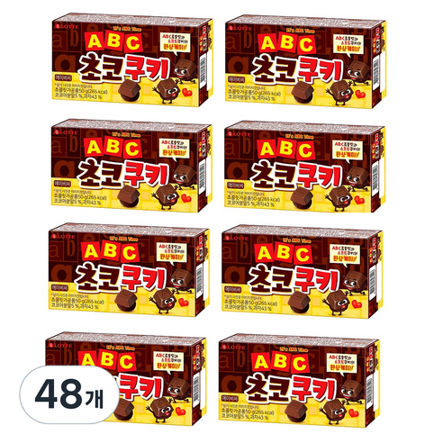 ABC초코쿠키, 48개, 50g