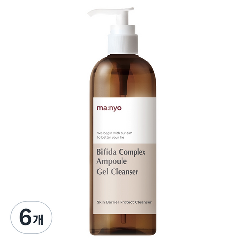 마녀공장 비피다 앰플 약산성 클렌징 젤 폼, 400ml, 6개