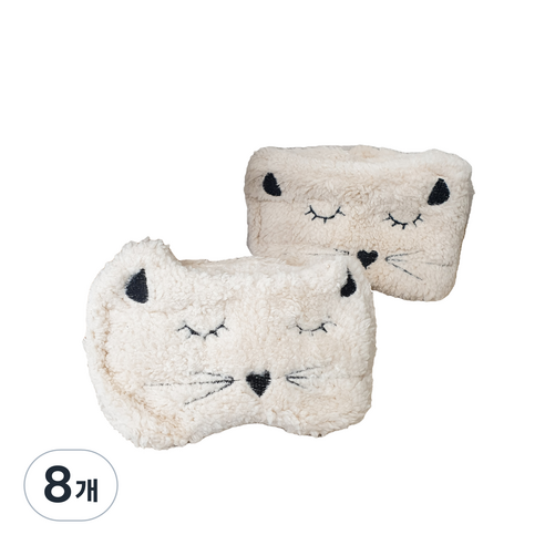 잠자는 고양이 세안 밴드, 베이지, 8개