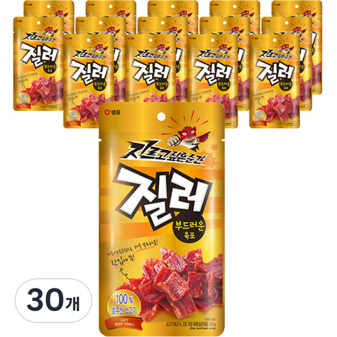 질러 부드러운 육포, 20g, 30개