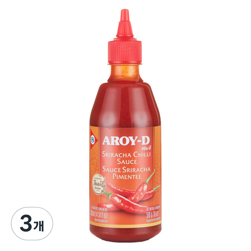 아로이디 스리라차 칠리소스, 510g, 3개