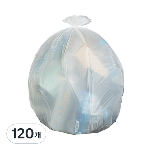 베로나 배접 쓰레기봉투 유백, 80L, 120개