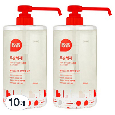 비앤비 주방세제 액상형, 1L, 10개