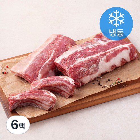 6다이닝 스페인산 돈등갈비 (냉동), 1kg, 6팩