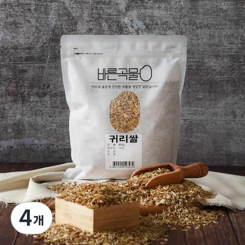 바른곡물 국산 귀리쌀, 800g, 4개