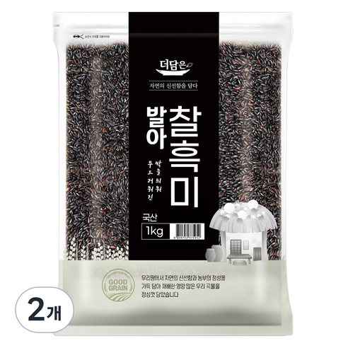 더담은 발아찰흑미, 1kg, 2개