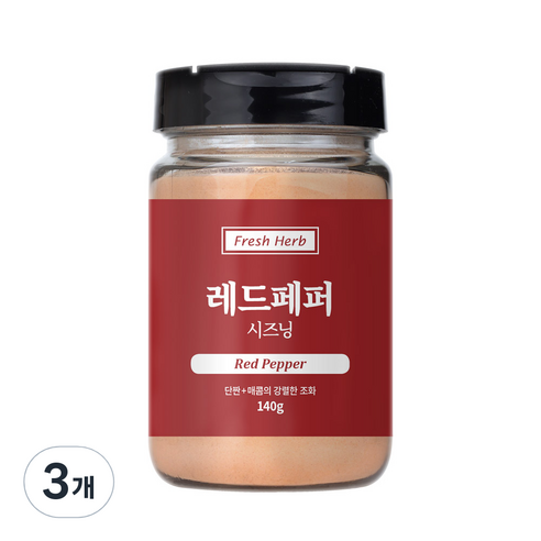 신선약초 레드페퍼 시즈닝, 3개, 140g