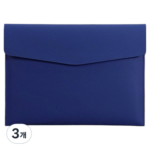 통근창고 A4서류 클립보드 파일 케이스 330 x 240 mm, 블루, 3개