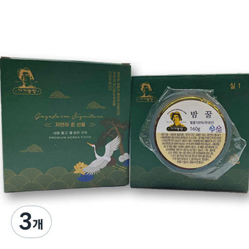 가가농장 실링 밤꿀, 160g, 3개