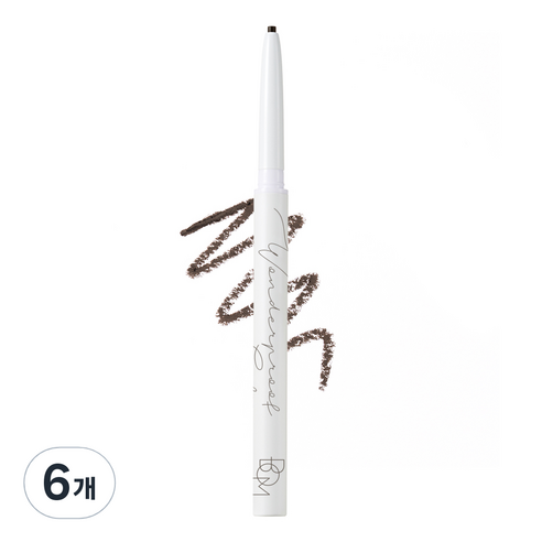 비오엠 원더프루프 젤 슬림 아이라이너 0.1g, 02 스톤 그레이, 6개