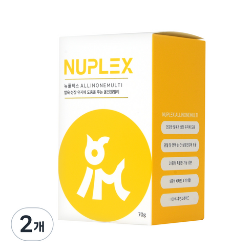 뉴플렉스 올인원 멀티 반려동물 영양제 70g, 치즈향, 2개