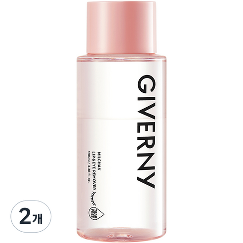 지베르니 밀착 립앤아이 리무버, 100ml, 2개