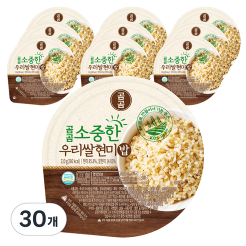 곰곰 소중한 우리쌀 현미밥, 210g, 30개