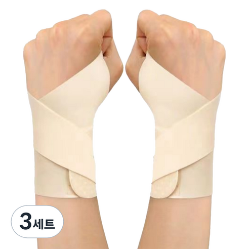 앙멧 손목 보호대 블랙 양손착용 2p 세트, 3세트