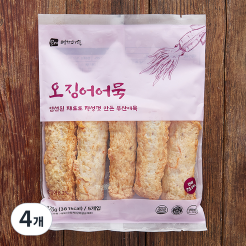 영자어묵 오징어어묵 5입, 270g, 4개