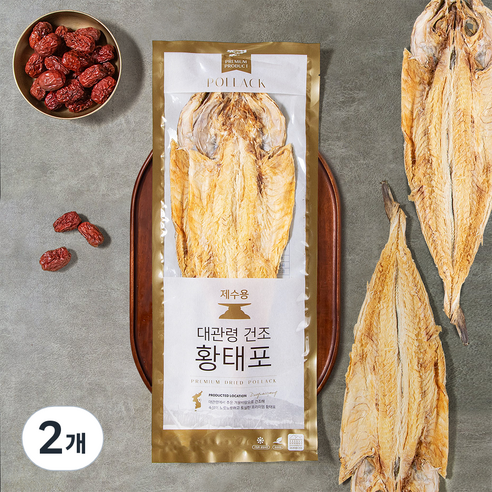 마켓밀러 대관령에서 건조한 황태포, 210g, 2개
