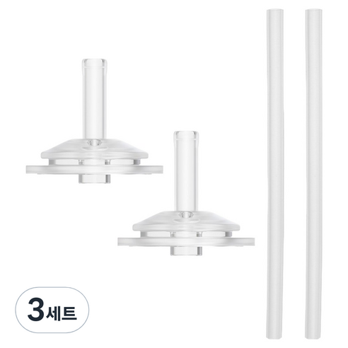 모윰 유아용 3세대 올인원 360도 스트로우 리필 세트, 투명, 3세트
