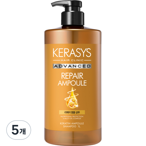 케라시스 어드밴스드 리페어 앰플 샴푸, 1L, 5개