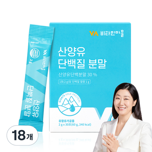비타민마을 산양유 단백질 분말 스틱 30p, 60g, 18개