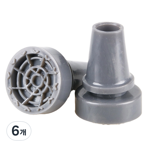 Dr.펠리스제이 목발 지팡이 리필 고무캡 패킹 22mm, C그레이, 6개